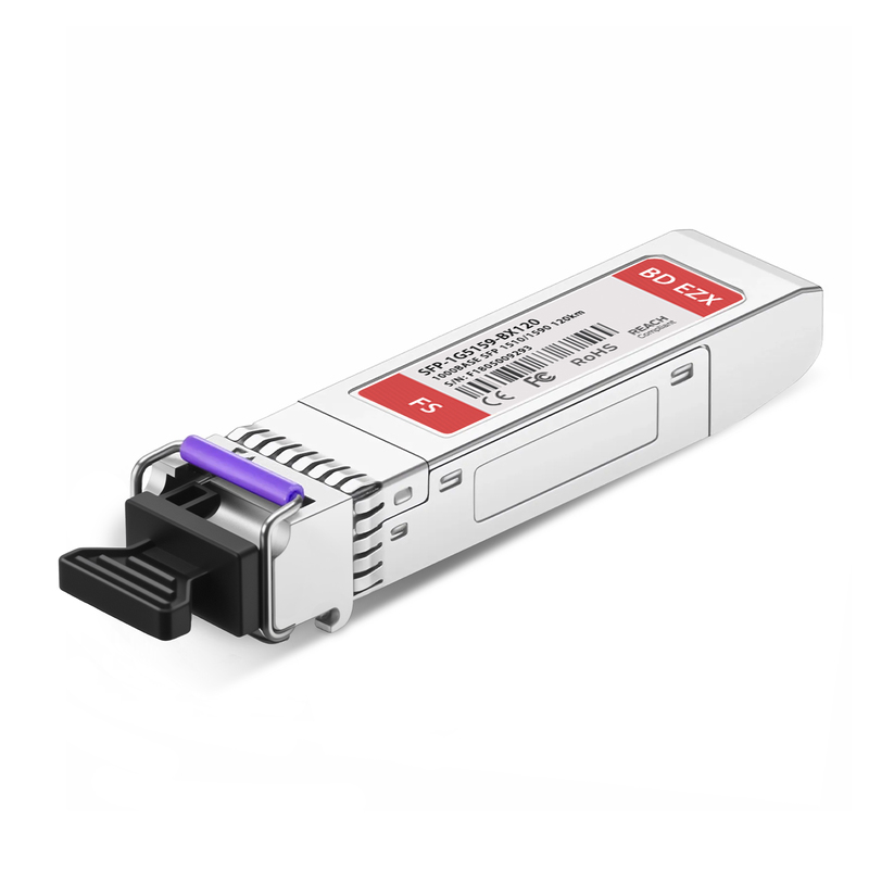 Customized 1000BASE-BX-U SFP BiDi 1510nm-TX/1590nm-RX 120km Simplex LC/SC SMF Transceiver Module