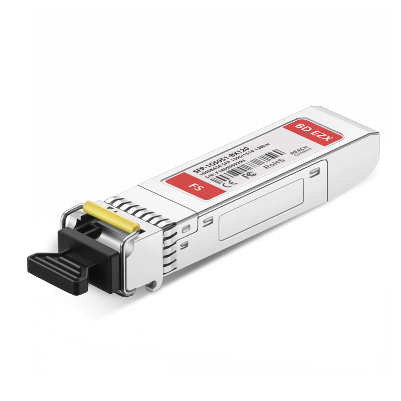 Customized 1000BASE-BX-D SFP BiDi 1590nm-TX/1510nm-RX 120km Simplex LC/SC SMF Transceiver Module