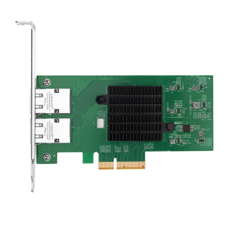 基於Intel E610XAT2的以太網PCIe適配器，10G RJ45，雙端口