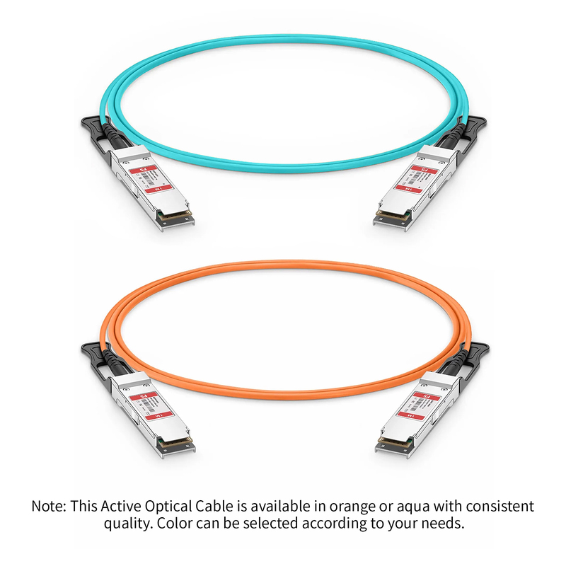 Câble Optique Actif Personnalisé 40G QSFP+, Aqua et Orange
