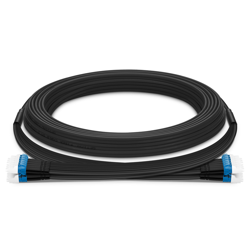 Industrial Armored Fiber Patch Cable, LC UPC to LC UPC, Duplex, 24F, OS2, 30m (98ft)