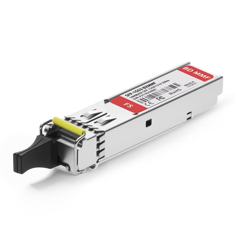 Customized 1000BASE-BX-D SFP BiDi 1550nm-TX/1310nm-RX 500m Simplex LC/UPC MMF Transceiver Module