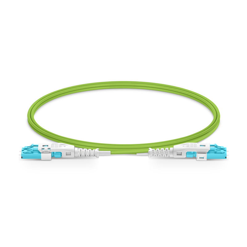2F，EZ-WAY LC转LC UPC双工平面夹子带推拉护套，OFNP，OM5，2.0mm，1m（3英尺）