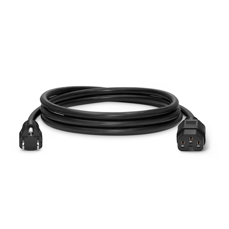 10ft (3m) NEMA 5-15P to IEC60320 C13 16AWG 125V/10A Power Cord