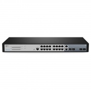 S3260-16T4FP, 16 Porte Gigabit Ethernet L2+ PoE+ Switch, 16 x PoE+ Porte @250W, con 2 x 1Gb SFP Uplink e 2 x Combo SFP Porte, Support IEEE 802.3af/at Questa immagine riguarda S3260-16T4FP.
