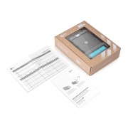 FHD™ MTP®-LCカセット、OM4マルチモード、タイプA、36芯、3 x MTP®-12 (オス) - 18 x シャッター付きLCデュプレックス(アクア)、最大0.35dB この写真はFHD-3MTP18LCDOM4Aに関するものです。