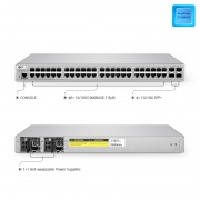 Customized S3910-48TS, 48-Port Gigabit Ethernet L2+ Switch, 48 x Gigabit RJ45, with 4 x 10Gb SFP+ Uplinks, Stackable Switch, Broadcom Chip, Right-to-Left Airflow This picture is about .