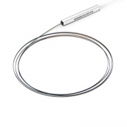 Divisor/Splitter de fibra óptica PLC 1x4, tubo de acero, fibra desnuda 250μm, sin conector, monomodo Esta imagen trata sobre PLC-104-ST-25-15.