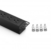 1.88kW Single-Phase 15A/125V Basic PDU, (8) NEMA 5-15R Outlets, NEMA 5-15P Plug, 6.6ft Cord, 1U Rack-Mount This picture is about PDU-5158N-HBS.