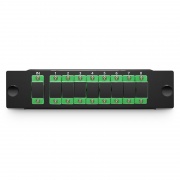 Divisor/Splitter de fibra óptica 1x8 PLC, cassette estándar LGX, SC/APC, monomodo Esta imagen trata sobre FLG-PLC1x8LGX1SCA.