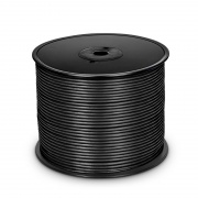 Cavo Cat6 Ethernet Bulk, 1000ft (305m), Listato UL, 26AWG Trefoli di Puro Rame Nudo, 550MHz, Schermato (F/UTP), PVC CM (Nero) Questa immagine riguarda 123979.