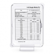 Divisor/Splitter de fibra óptica PLC 1x8, mini módulo, 900μm, SC/APC, monomodo Esta imagen trata sobre PLC-108-MM-90-SCA-15.