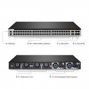 S5800-48MBQ, 48-Port Ethernet L3 Switch, 48 x 100M/1000M/2.5GBASE-T/Multi-Gigabit, with 4 x 25Gb SFP28 and 2 x 40Gb QSFP+, Support MLAG This picture is about S5800-48MBQ.