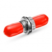 ST/UPC to ST/UPC Simplex OS2 Single Mode Metal Fiber Optic Adapter/Coupler without Flange (10pcs/pack) This picture is about AD-STU-STU-SM-SX-FS.