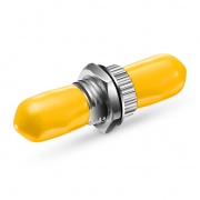 ST/UPC to ST/UPC Simplex Multimode Metal Fiber Optic Adapter/Coupler without Flange (10pcs/pack) This picture is about AD-STU-STU-MMF-SX-FS.