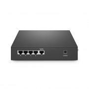 S1900-5TP, 5-Port Gigabit Ethernet L2 Unmanaged PoE+ Switch, 5 x Gigabit RJ45, Support 4 x PoE+ Ports @60W, Fanless, Desktop/Wall-Mount This picture is about .