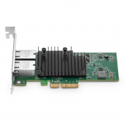 Carte d'Interface Réseau Basée sur Intel X550-AT2, Double Port 10GBase-T, PCIe v3.0 x 4, Support à Profil Haut et Bas Cette image concerne X550AT2-2TP.