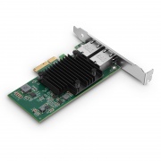Carte d'Interface Réseau Basée sur Intel X550-AT2, Double Port 10GBase-T, PCIe v3.0 x 4, Support à Profil Haut et Bas Cette image concerne X550AT2-2TP.