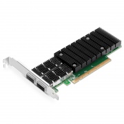 Intel E810-CAM2ベースのイーサネットネットワークアダプタ(100GデュアルポートQSFP28、PCIe 4.0x 16、トール&ショートブラケット) この写真はE810CAM2-2CPに関するものです。