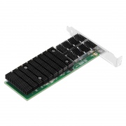 Intel E810-CAM2ベースのイーサネットネットワークアダプタ(100GデュアルポートQSFP28、PCIe 4.0x 16、トール&ショートブラケット) この写真はE810CAM2-2CPに関するものです。