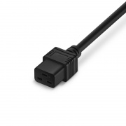 10ft (3m) IEC60320 C20 to IEC60320 C19 14AWG 250V/16A Power Extension Cord, Black This picture is about PC20C19-16A.