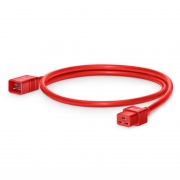 2ft (0.6m) IEC60320 C20 to IEC60320 C19 14AWG 250V/16A Power Extension Cord, Red This picture is about PC20C19-16A.