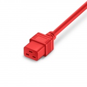 2ft (0.6m) IEC60320 C20 to IEC60320 C19 14AWG 250V/16A Power Extension Cord, Red This picture is about PC20C19-16A.