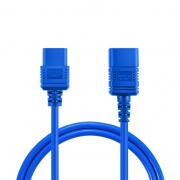 4ft (1.2m) IEC60320 C20 to IEC60320 C19 14AWG 250V/16A Power Extension Cord, Blue This picture is about PC20C19-16A.
