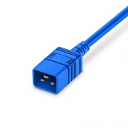 4ft (1.2m) IEC60320 C20 to IEC60320 C19 14AWG 250V/16A Power Extension Cord, Blue This picture is about PC20C19-16A.