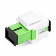 SC/APC to SC/APC Simplex Single Mode Fiber Keystone Jack, 10Pcs/Pack This picture is about .