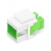 SC/APC to SC/APC Simplex Single Mode Fiber Keystone Jack, 10Pcs/Pack This picture is about .