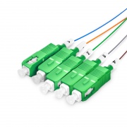 1 x 5 Asymmetrical PLC Fiber Splitter, Mini Module, 50/50, 900μm, SC/APC, Singlemode Deze afbeelding gaat over PLC-105-MM-90-SCA-15-50.