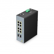 IES3110-8TFP-R, 8-Port Gigabit Ethernet L2+ Managed Industrial PoE+ Switch, 8 x PoE+ Ports @240W, with 2 x 1Gb SFP, Wide-Temp This picture is about IES3110-8TFP-R.