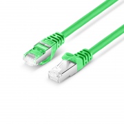 7ft (2.1m) Cat6a 26AWG Snagless Shielded (S/FTP) PVC CM Ethernet Network Patch Cable, Green, 10Pcs/pack This picture is about C6ASFTPSGPVC-10PK.