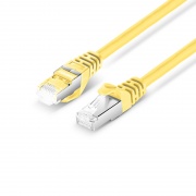 10ft (3m) Cat6a 26AWG Snagless Shielded (S/FTP) PVC CM Ethernet Network Patch Cable, Yellow, 10Pcs/pack This picture is about C6ASFTPSGPVC-10PK.