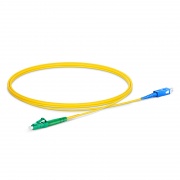 1m (3ft) Fiber Patch Cable, 1 Fiber, LC APC Simplex to SC UPC Simplex, Single Mode (OS2), Riser (OFNR), 2.0mm, Tight-Buffered, Yellow This picture is about SMLCSCSX.