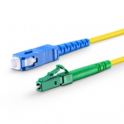 1m (3ft) Fiber Patch Cable, 1 Fiber, LC APC Simplex to SC UPC Simplex, Single Mode (OS2), Riser (OFNR), 2.0mm, Tight-Buffered, Yellow This picture is about SMLCSCSX.