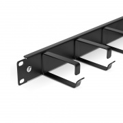 Nenneページ Horizontal Single Sided Manager, 1RU, 5 D-Rings, 3.46 in