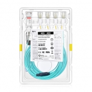 Customized 40G QSFP+ to 4 Duplex LC Active Optical Breakout Cable This picture is about QSFP-40G-4LCAOxxx.