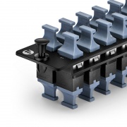 FHD® Fiber Adapter Panel, OS2/OM3/OM4, 12 x MTP®-8/12/24 Key Up to Key Down (Black) Adapter, Type A This picture is about FHD-FAP12MTPHA.