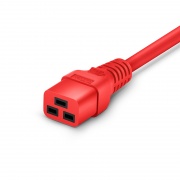4ft (1.2m) IEC60320 C14 to IEC60320 C19 14AWG 250V/15A Power Cord, Red This picture is about PC14C19-15A.