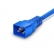 6ft (1.8m) IEC60320 C20 to IEC60320 C13 14AWG 250V/15A Power Cord, Blue This picture is about PC20C13-15A.