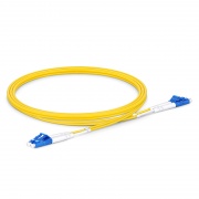 LWL-Patchkabel, 1m (3ft) LC UPC auf LC UPC Duplex OS2 Singlemode PVC (OFNR) 2.0mm Dieses Bild handelt von SMLCDX.