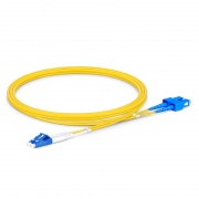 LWL-Patchkabel, 1m (3ft) LC UPC auf SC UPC Duplex OS2 Singlemode PVC (OFNR) 2.0mm Dieses Bild handelt von SMLCSCDX.
