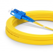 30m (98ft) Fiber Patch Cable, 2 Fibers, LC UPC Duplex to SC UPC Duplex, Single Mode (OS2), Riser (OFNR), 2.0mm, Tight-Buffered, Yellow This picture is about SMLCSCDX.
