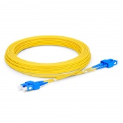 7m (23ft) Fiber Patch Cable, 2 Fibers, SC UPC Duplex to SC UPC Duplex, Single Mode (OS2), Riser (OFNR), 2.0mm, Tight-Buffered, Yellow This picture is about SMSCDX.