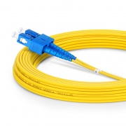 7m (23ft) Fiber Patch Cable, 2 Fibers, SC UPC Duplex to SC UPC Duplex, Single Mode (OS2), Riser (OFNR), 2.0mm, Tight-Buffered, Yellow This picture is about SMSCDX.