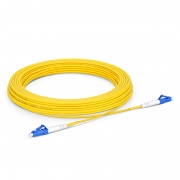 15m (49ft) Fiber Patch Cable, 1 Fiber, LC UPC Simplex to LC UPC Simplex, Single Mode (OS2), Riser (OFNR), 2.0mm, Tight-Buffered, Yellow This picture is about SMLCSX.