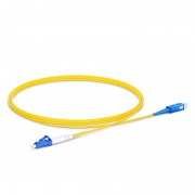 1m (3ft) Fiber Patch Cable, 1 Fiber, LC UPC Simplex to SC UPC Simplex, Single Mode (OS2), Riser (OFNR), 2.0mm, Tight-Buffered, Yellow This picture is about SMLCSCSX.