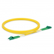 LWL-Patchkabel, 1m (3ft) LC APC auf LC APC Duplex OS2 Singlemode PVC (OFNR) 2.0mm Dieses Bild handelt von SMLCDX.